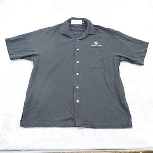Mona Vie Shirt Mens M Black Eagle Dry Goods Short Sleeve Button Up Juice